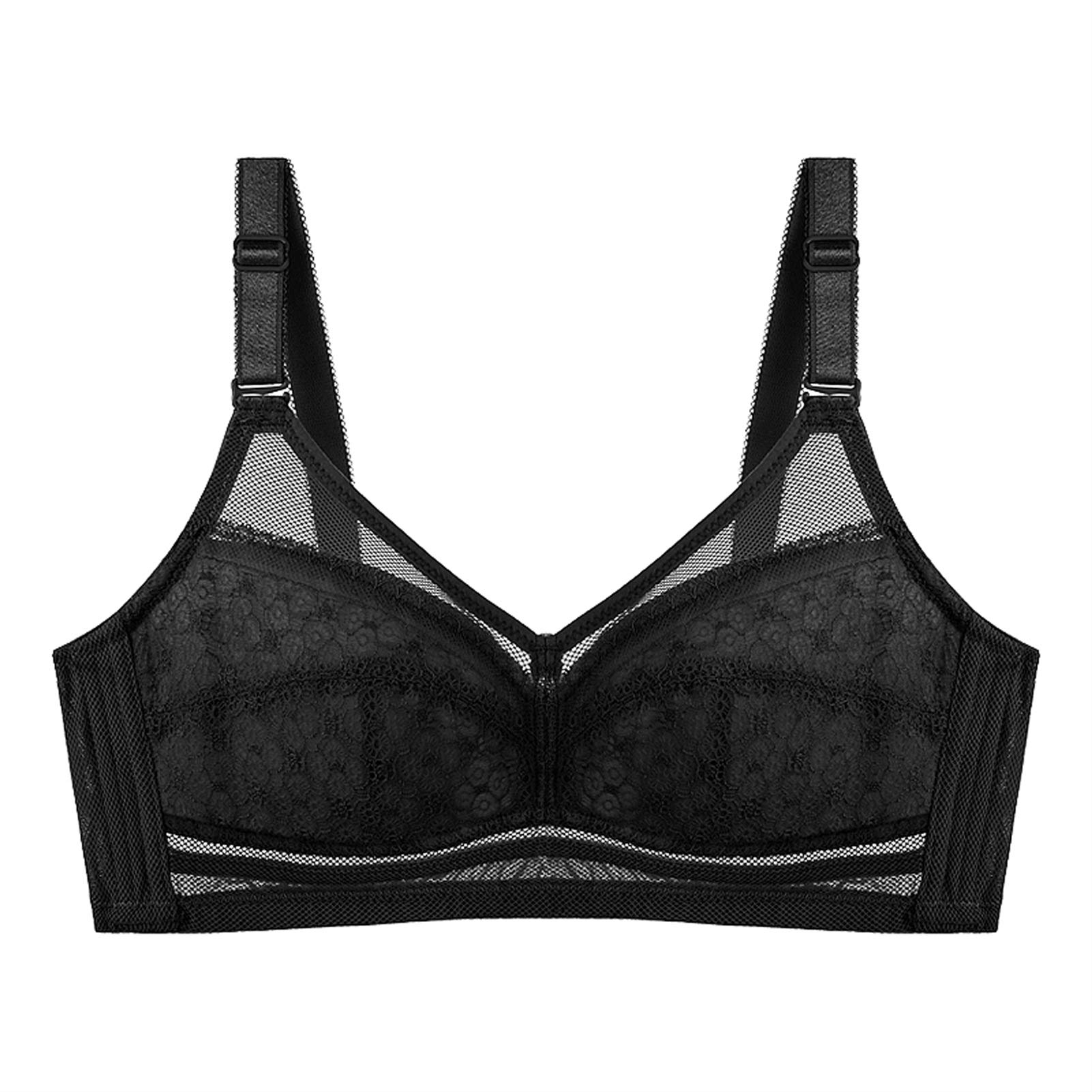 WENJUN Bras para mujer Push Up, Brasier inalámbrico de cobertura completa, sexy y cómodo convertible Air Bralette (color: negro, tamaño: 95D)