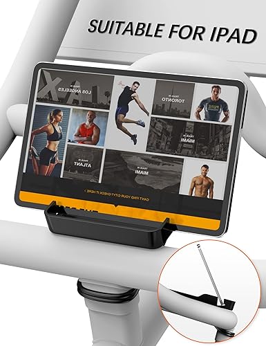 Miniatura 5 de Soporte de teléfono para bicicleta Peloton y accesorios, bandeja de montaje de alfombrilla de silicona antideslizante incorporada, soporte de