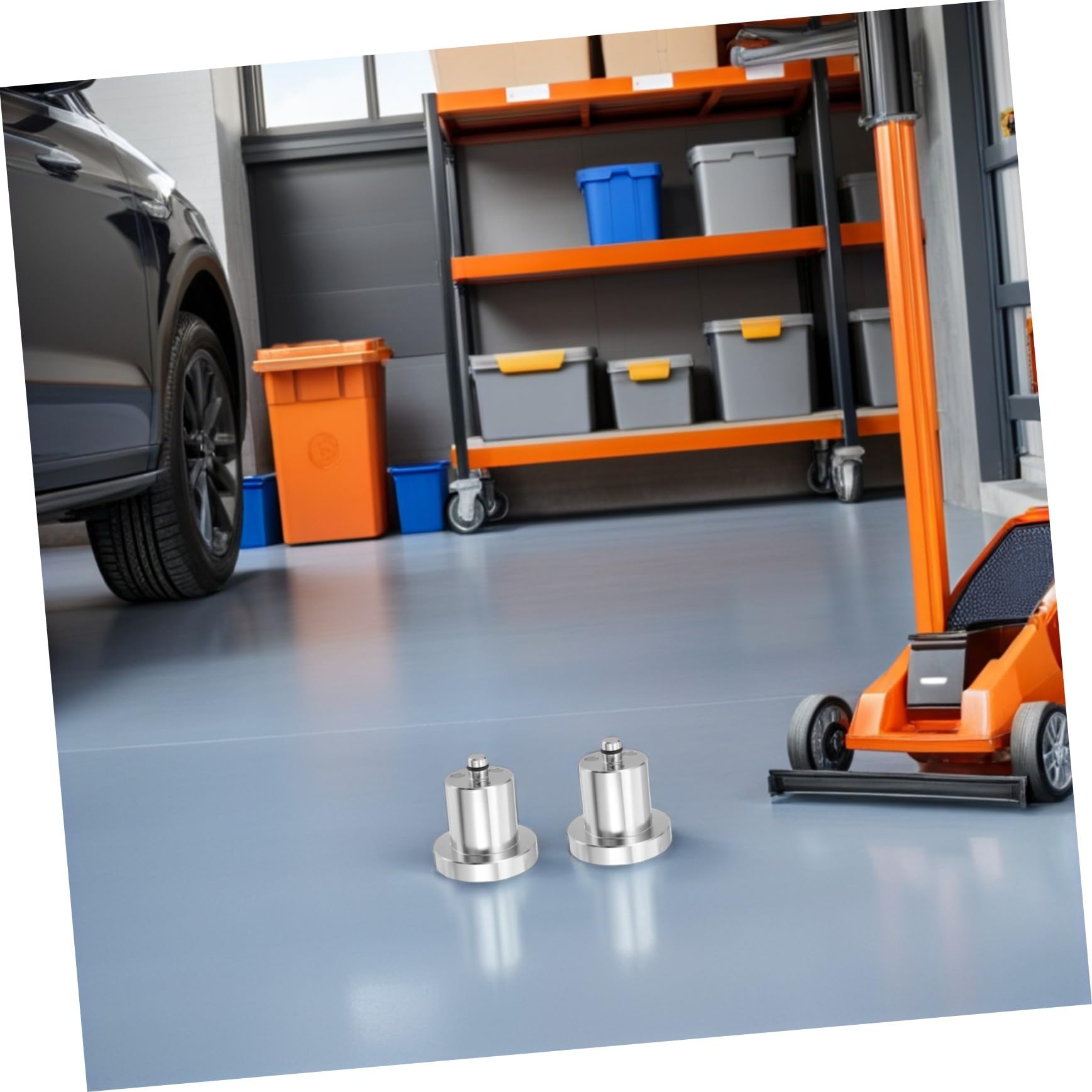 STOBAZA 4 Stück Aluminium Wagenheber Pad Adapter Antirutsch Dämpfend für Hydraulischen Wagenheber Schutz für Fahrzeugrahmen und Boden Geeignet für Elektroautos Suvs und Limousinen