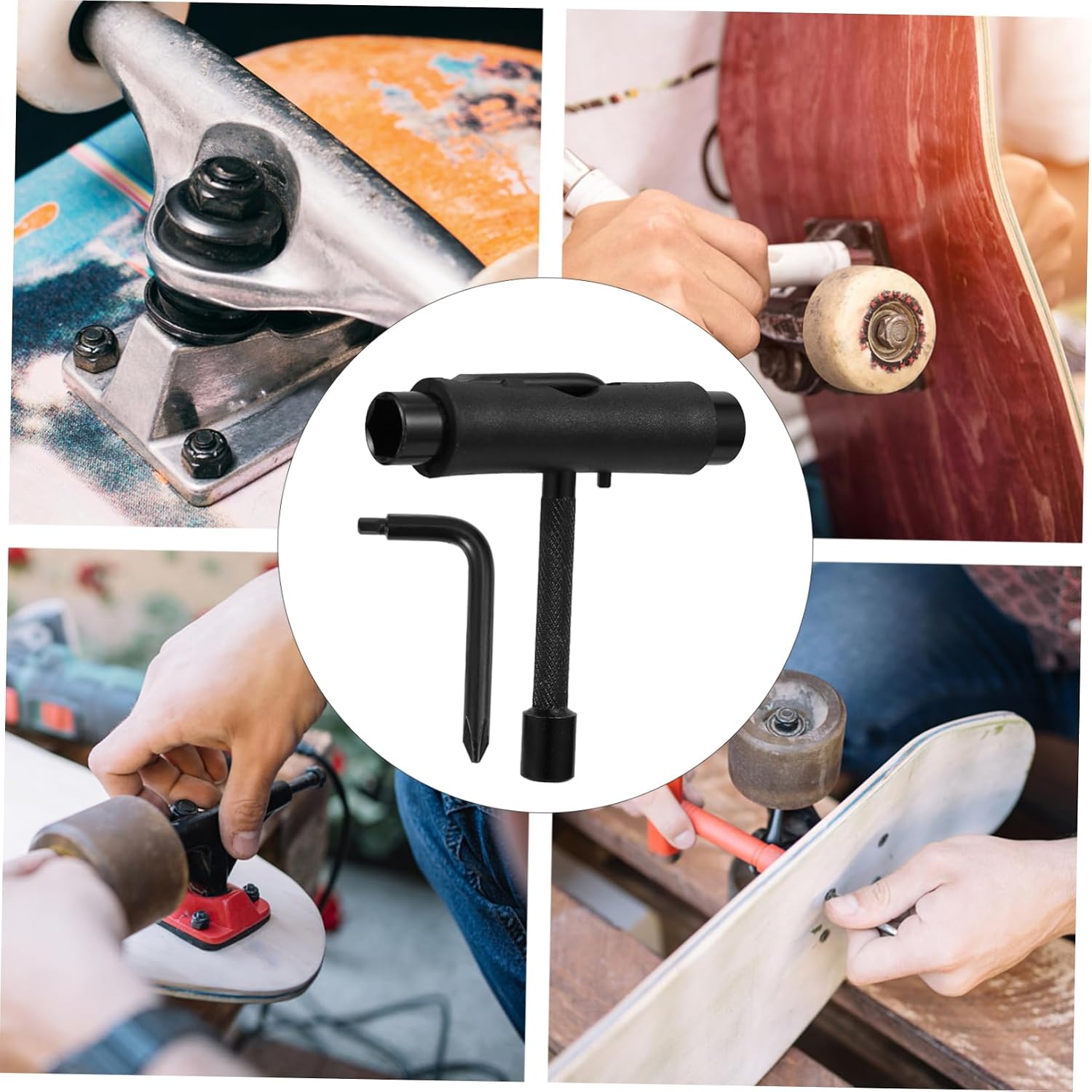 Type Skateboard Tool Portable Multi Function Wrench for Skateboarding Durable Easy to Carry for Assembly and Adjustments for Skateboard Enthusiasts