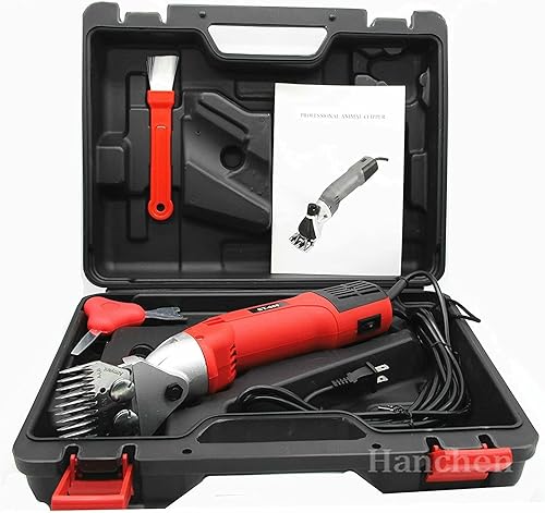 Miniatura 7 de cjc Tijeras de oveja, 220 V Eléctrica Oveja Cabra Cizalla Granja Clipper Máquina Cortadora de Lana Tijera (110V 500W)