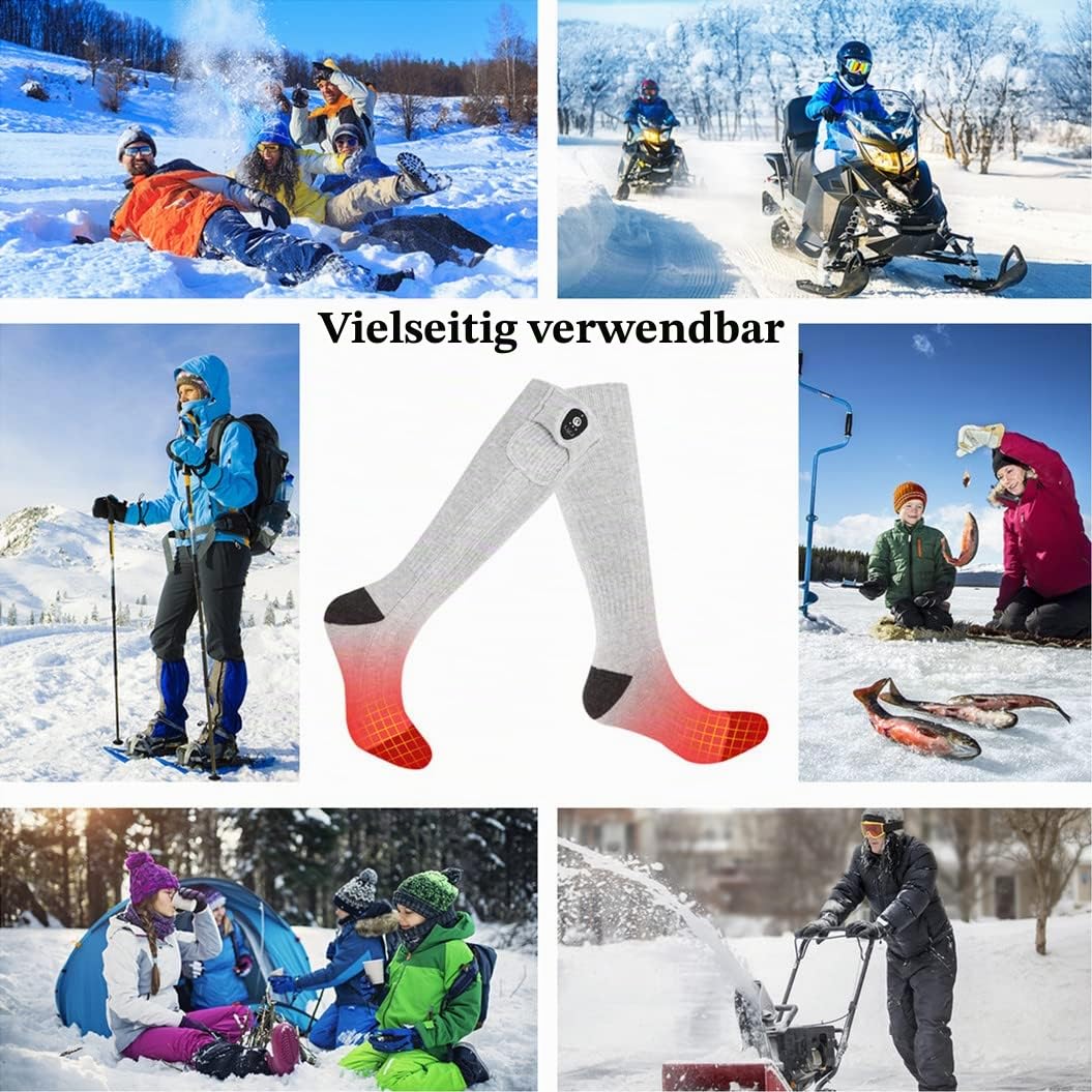 BARCHI Heat Ed-Socken für Männer und Frauen,mit App-Steuerung,wiederaufladbare,beheizte Socken,waschbar,geeignet für Winterarbeit,Skifahren,Radfahren,Wandern usw