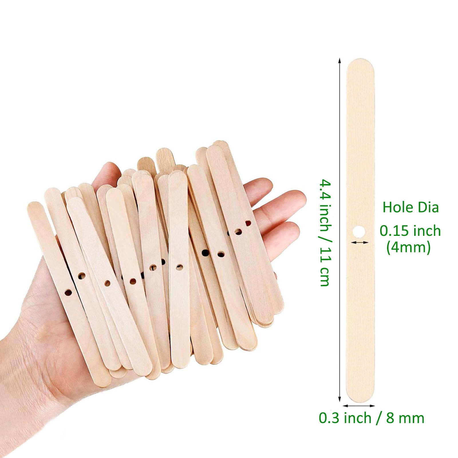 HAHIYO 50 Pezzi Supporti In Legno Per Stoppino Candela Con 7 Fori: Kit Centraggio Per Candele Fai Da Te