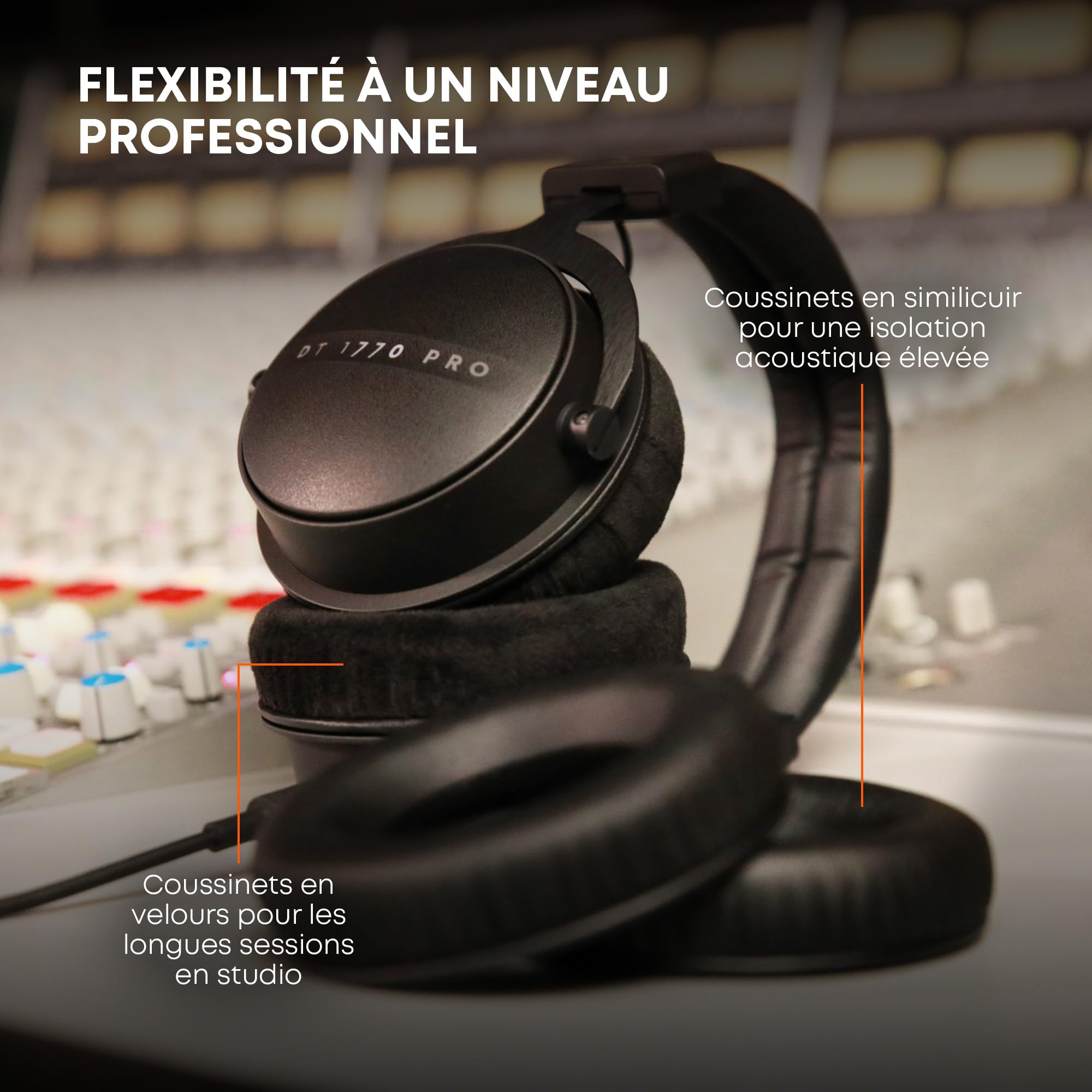 beyerdynamic DT 1770 Pro MKII Casque de Studio Premium Tesla, adapté pour Le mixage, Le Monitoring et l’Enregistrement Professionnels (fermé)