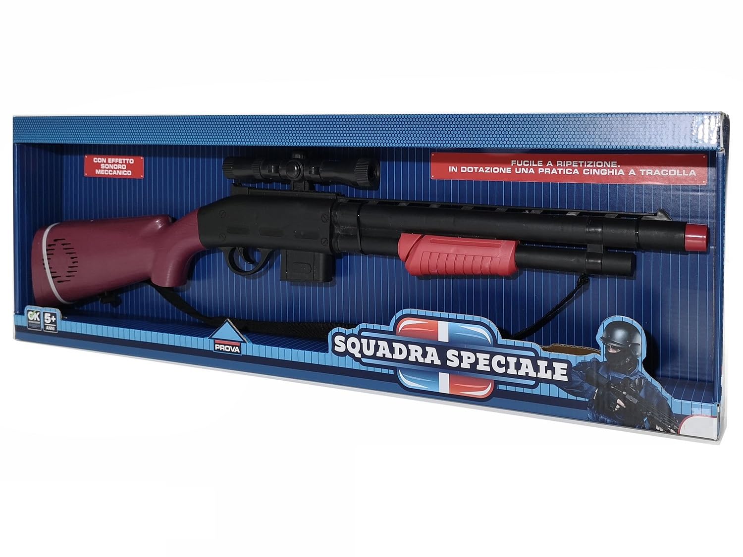 Set Fucile Giocattolo con Suoni Reali cm 70 Suono Meccanico Mitra Giocattolo con Suoni Fucile a Pompa Shotgun Mitragliatrice Giocattolo per Bambini Fucile Giocattolo con Suoni Pistola Giocattolo (B)