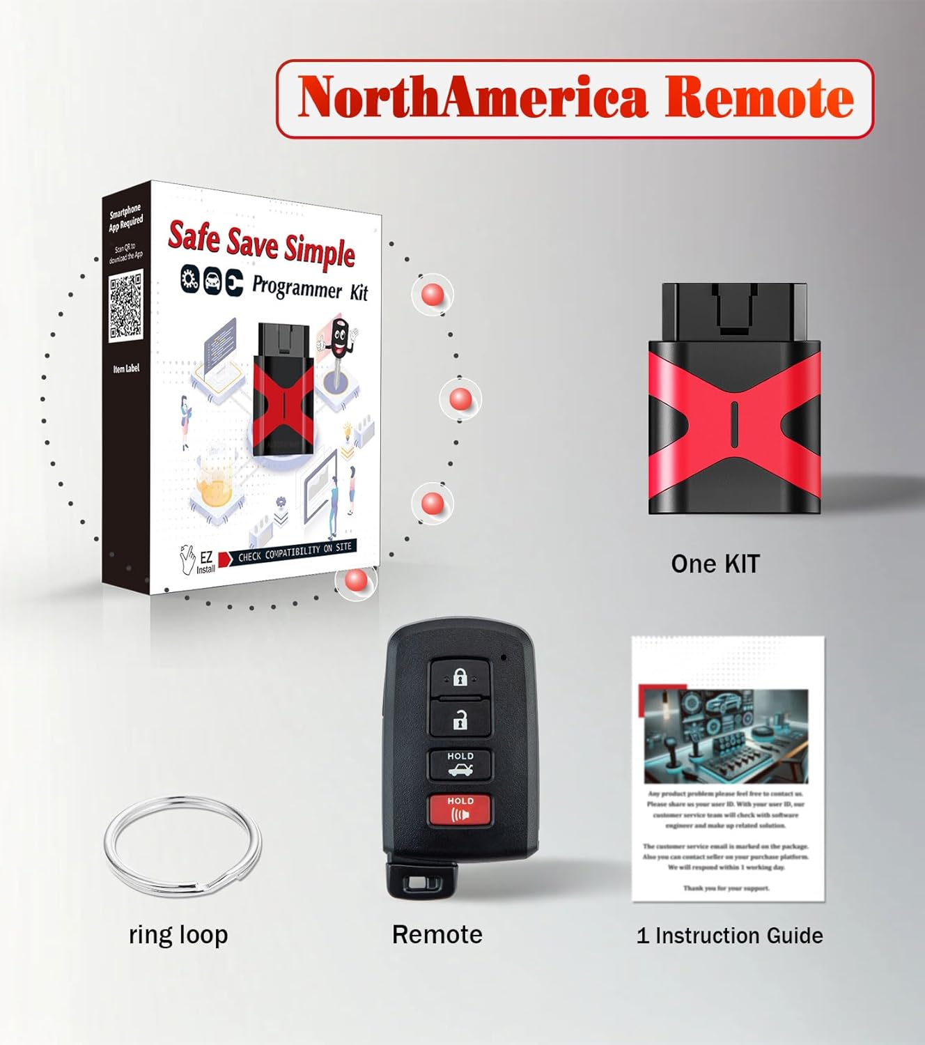 Keyfob, Replacement Car Keys Fob and DIY Kit for 2013 2014 2015 2016 2017 RAV4/Camry/Corolla/Tacoma/Tundra Smart Remote HYQ14FBA 281451-0020