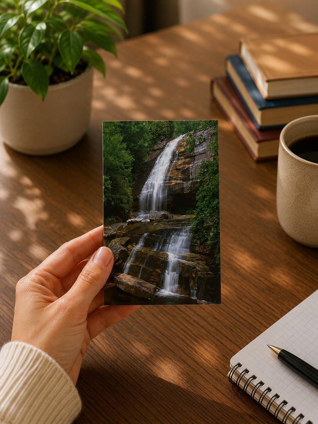 Funeral Memorial Prayer Cards Waterfalls (FPC1010ENCPSDP)