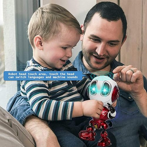 Vista 11 de Robot parlante para niños – Mini robot de juguete que repite lo que dices, juguetes de robots para niñas y niños de 4, 5, 6 años, rellenos
