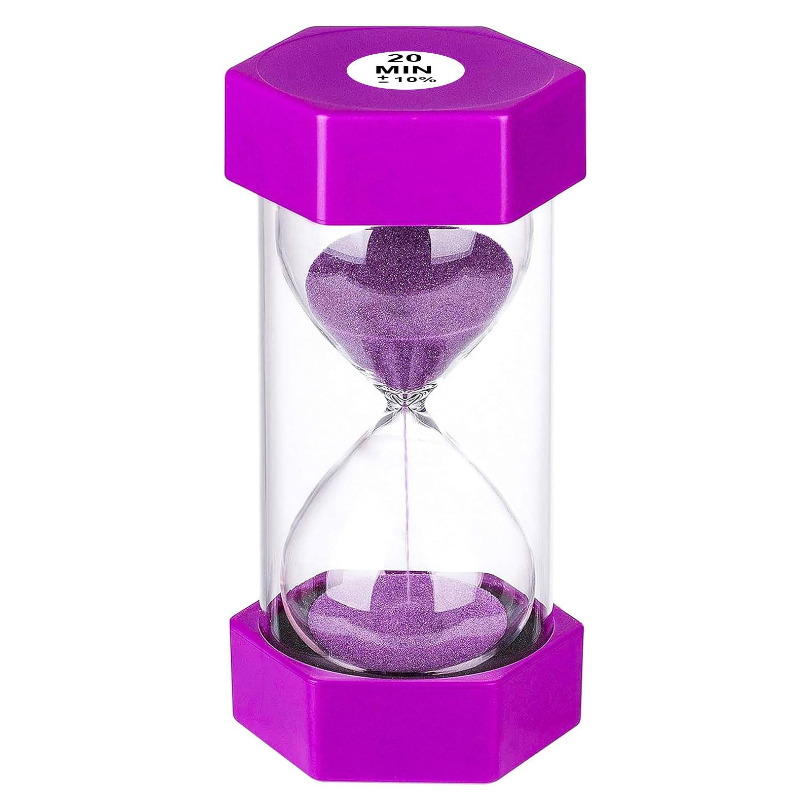 Sand Timer 20 Minutes Hourglass timer, Giant Purple Sand Clock 20 Minutes