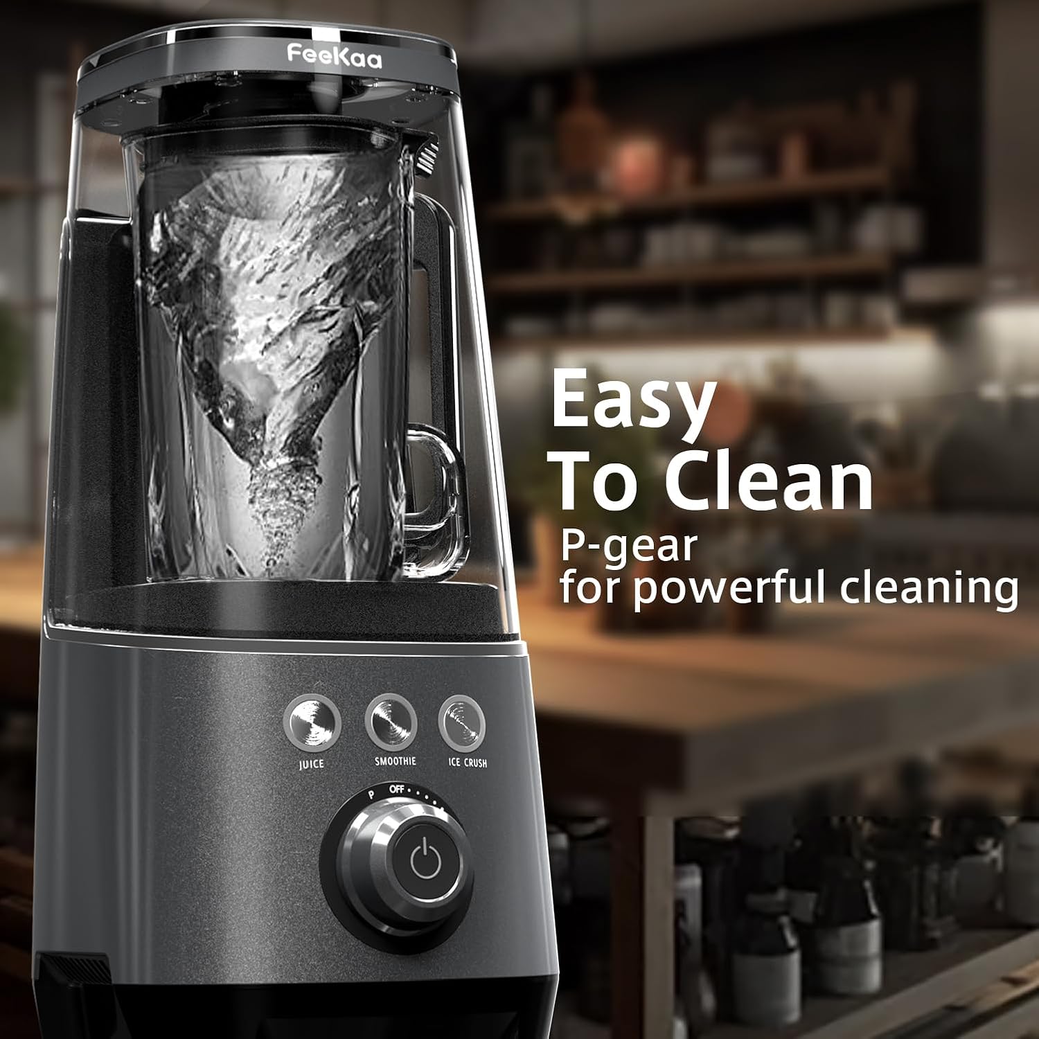 Feekaa Quiet Blender with 'Easy To Clean' text