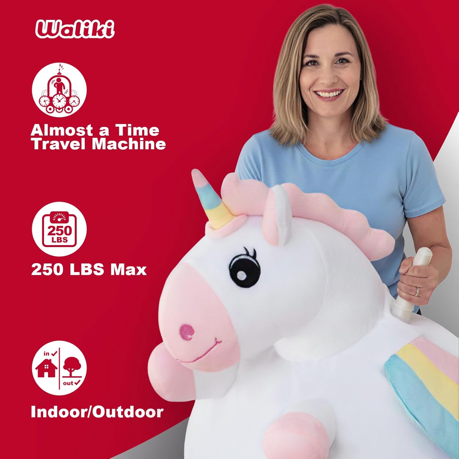 WALIKI Hopper Ball for Adults Ages 13-101 | Hippity Hop | Jumping Hopping Ball (Unicorn)