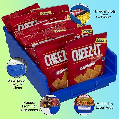 Miniatura 3 de Akro-Mils 30150 Organizador de plástico y contenedores de almacenamiento para refrigerador, cocina, armario u organización de despensa, 12 x 8 x 4