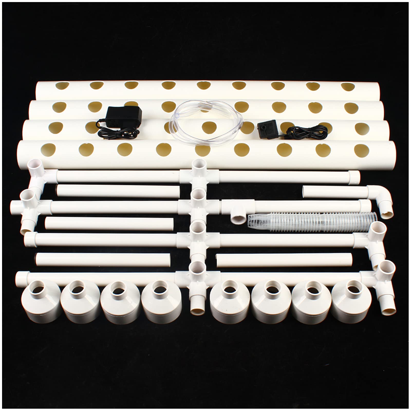 Hydroponic - Kit de cultivo hidropónico con 36 agujeros, 4 tubos, 2 capas, sistema de cultivo hidropónico para verduras, ensaladas, flores, frutas