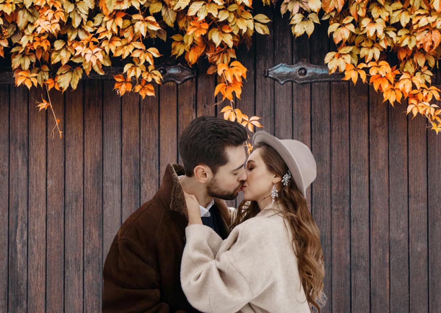 Drewniane tło fotograficzne 3,6x2,5 m, jesienne liście Retro drewniane tło fototapety, winylowe pudełko na zdjęcia tło do dekoracji imprez fotografia portret