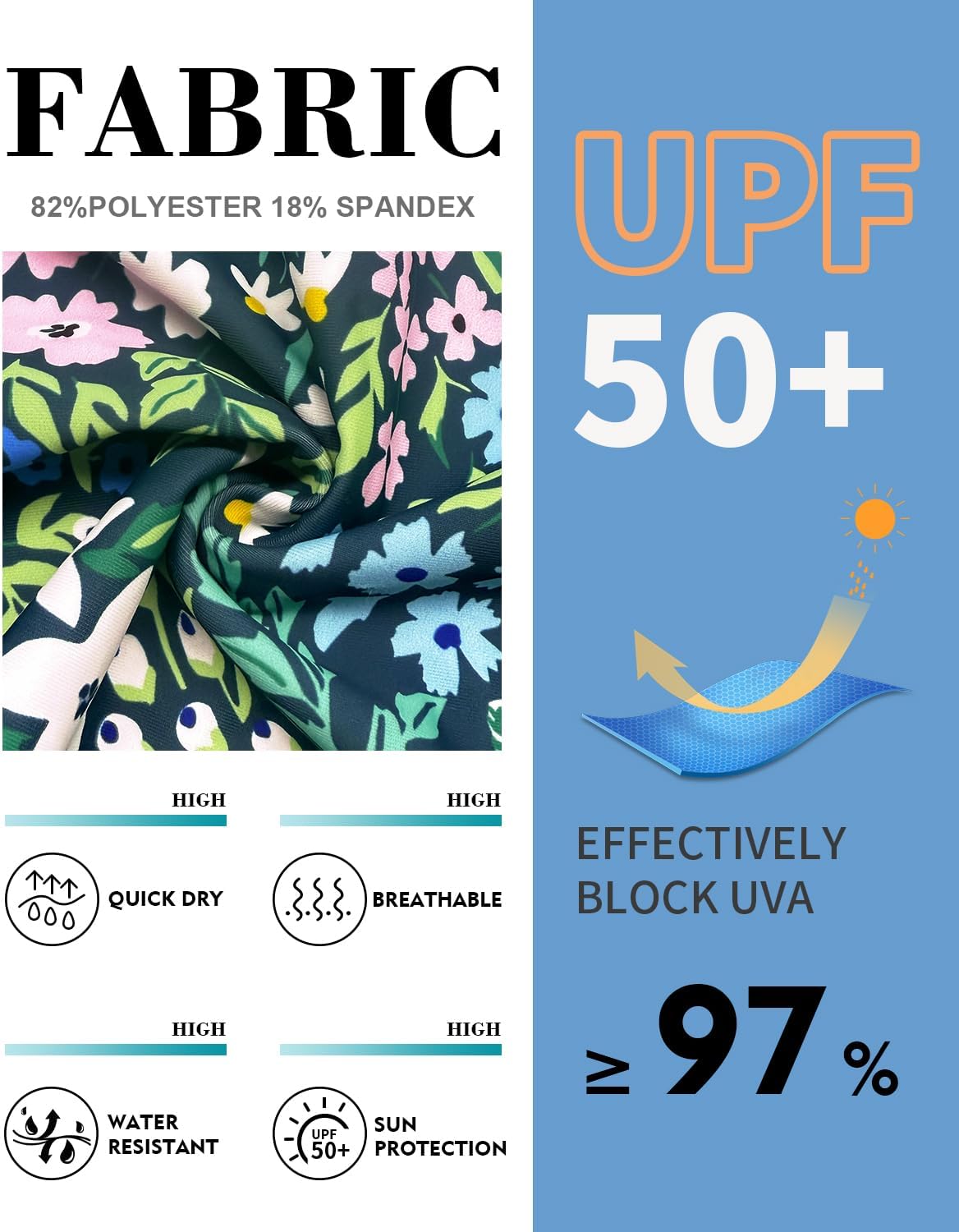 WOWENY Tankini Tops for Women Flowy Sleeveless V Neck Bathing Suits Modest Swimsuit Top No Bottom - Image 5