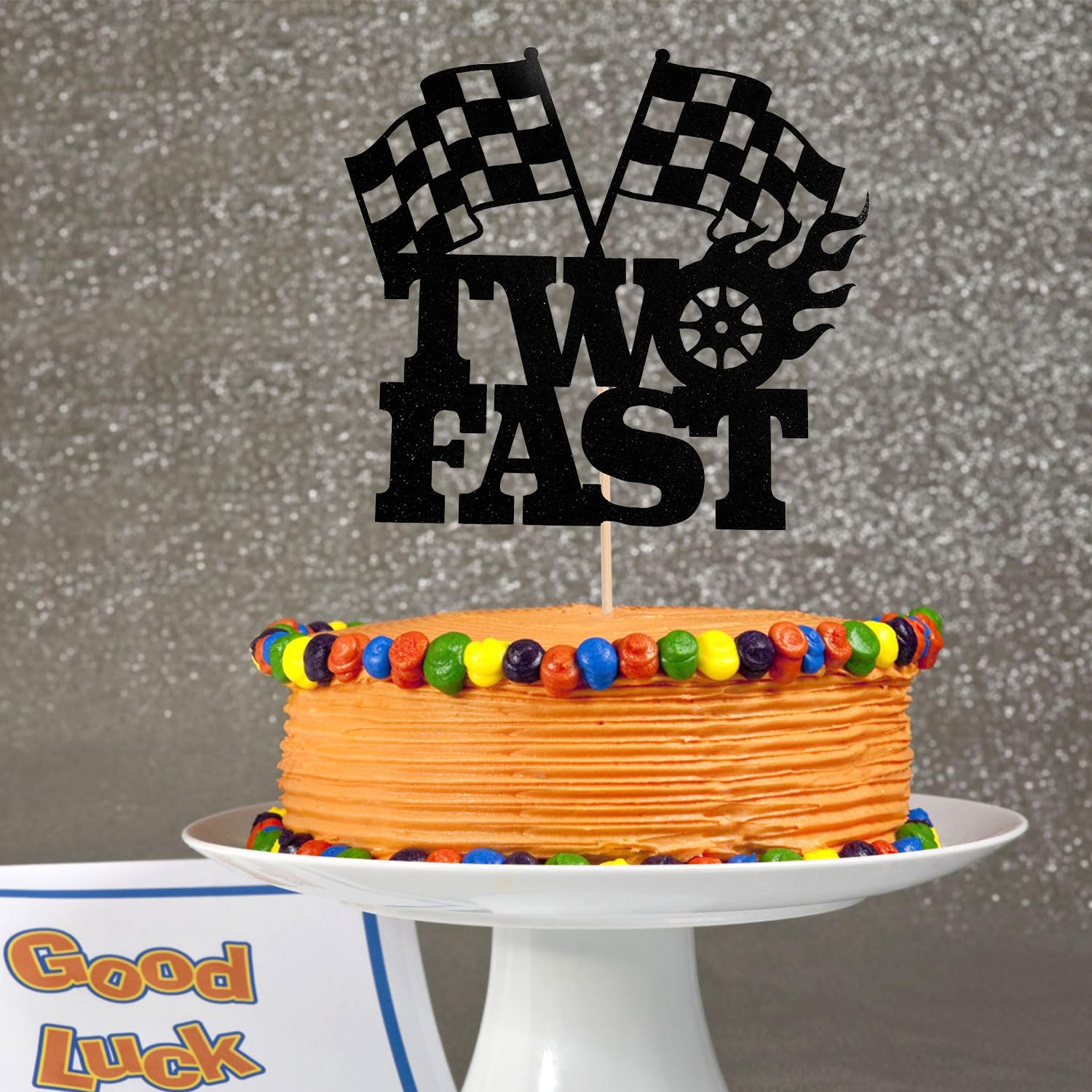 Set di decorazioni per torta a forma di auto da corsa in pasta di zucchero – Decorazione personalizzata per compleanno - Italia