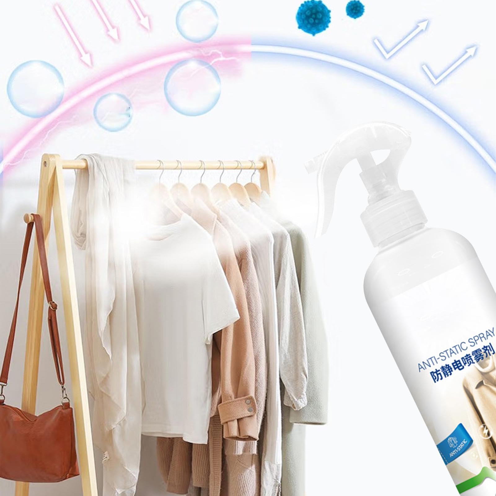 Static Guard Spray – 290 ml antistatisches Spray für Kleidung, statischer