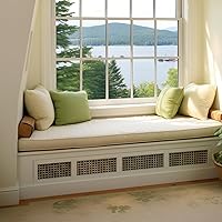 Vista 6 de Focuprodu Cojín de banco personalizado, cojines de muebles de patio de tamaño personalizado vienen con correas, cojín de asiento de ventana funda