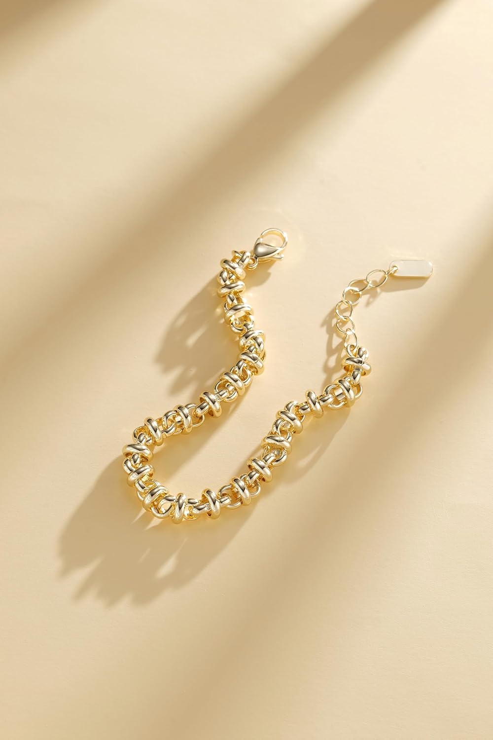 Gold-Tone Chain Bracelet for Women, Adjustable Lobster Clasp with Extender Chain, Minimalist Dainty Jewelry for Everyday Wear - Image 4