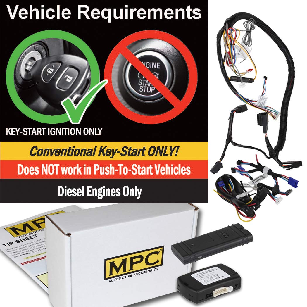 MPC Plug & Play Smartphone or Factory Remote Activated Start Kit Compatible with 2011-2016 Ford F-350 Diesel Only - w/T-Harness