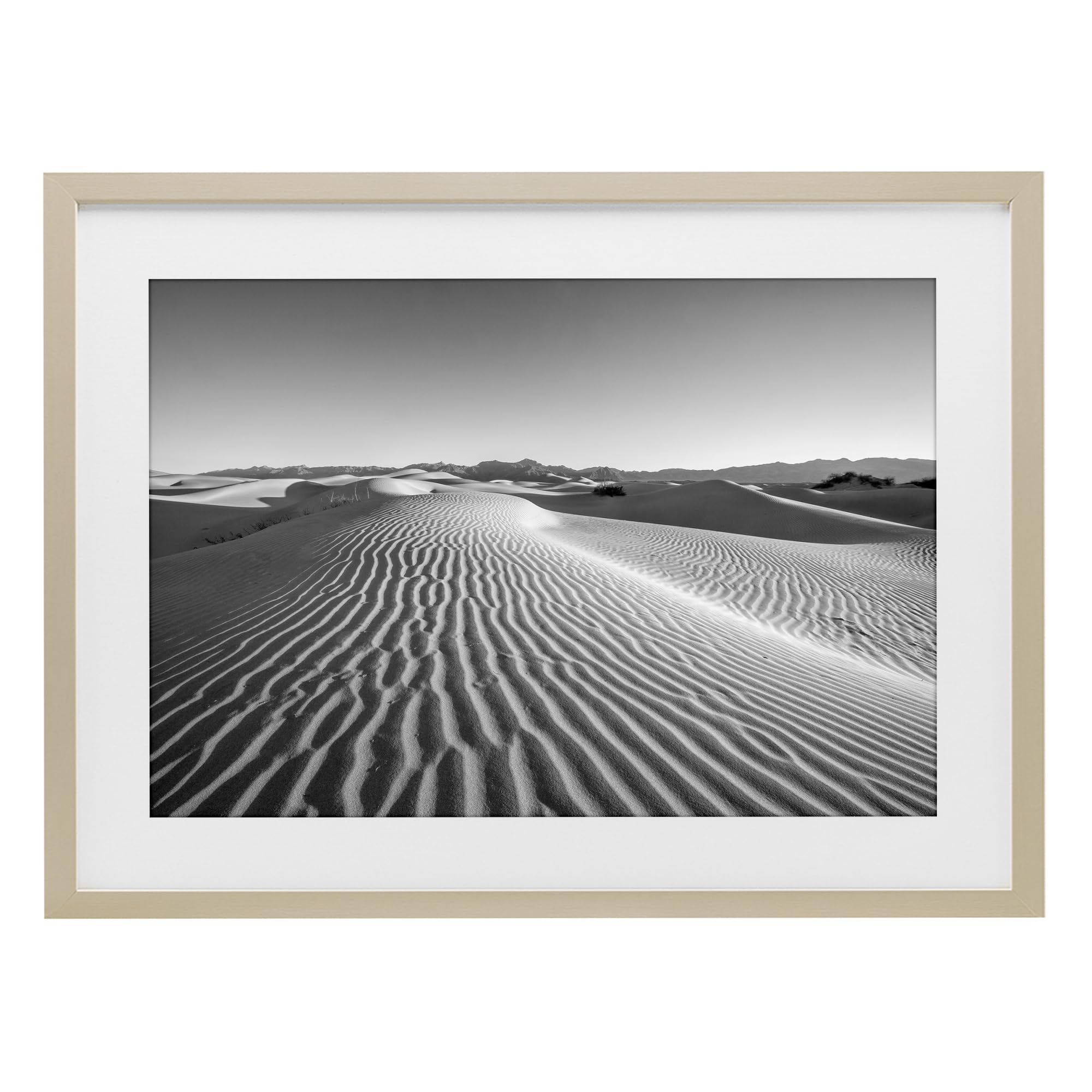 Stupell Industries Harvest Pine (Textured) 'Sand Waves In The Distance'| Framed Print Under Glass