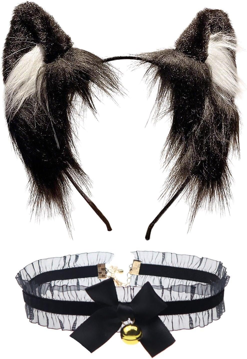 Product image of HINFHI 1 Piece Cat Ear Headband, 1 Piece Bow Bell Collar, Creative Personality, Women'S Role-Playing Props, Costume Accessories.