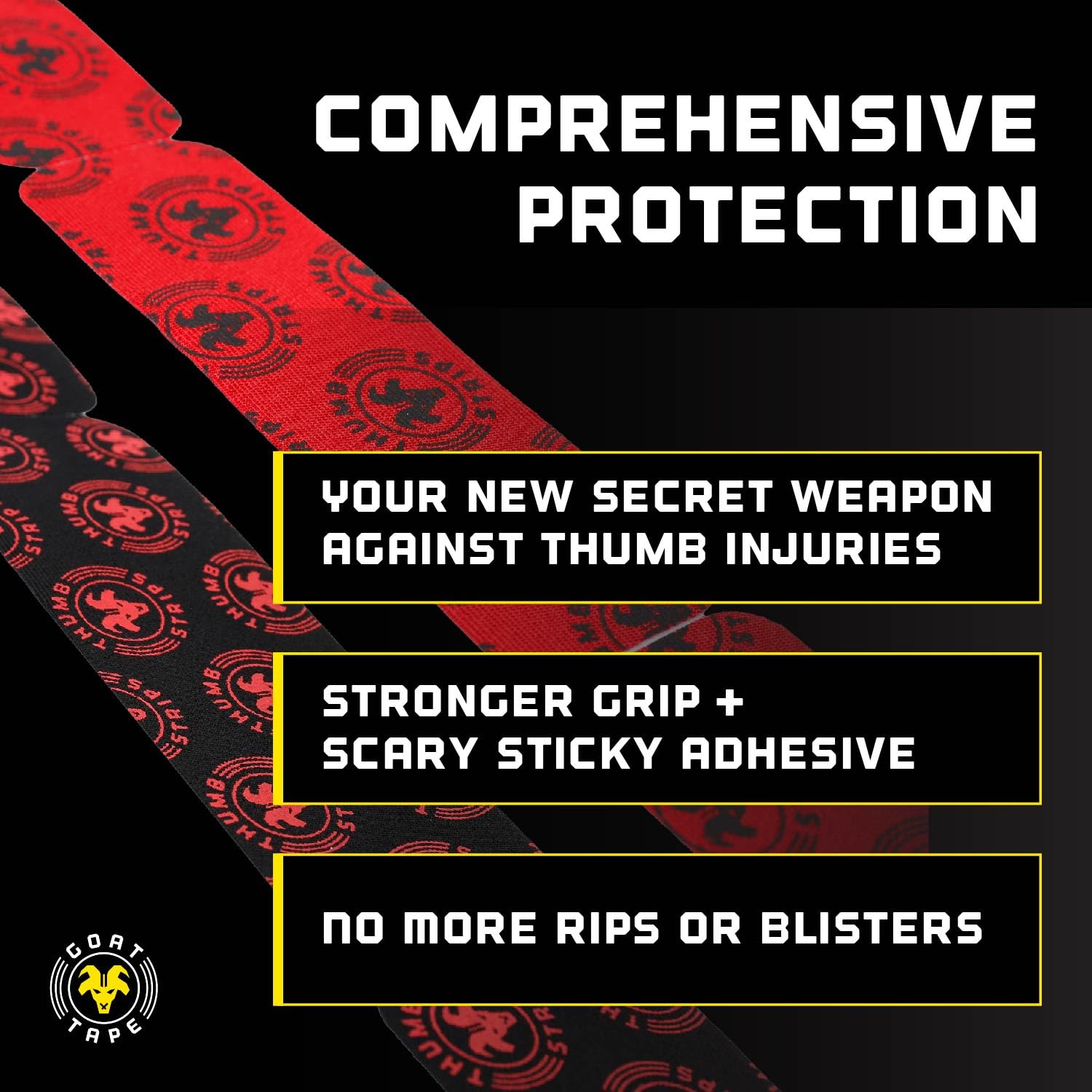 Cannon Sports Under Eye Stickers for Sports (Yellow, 6 Pair)