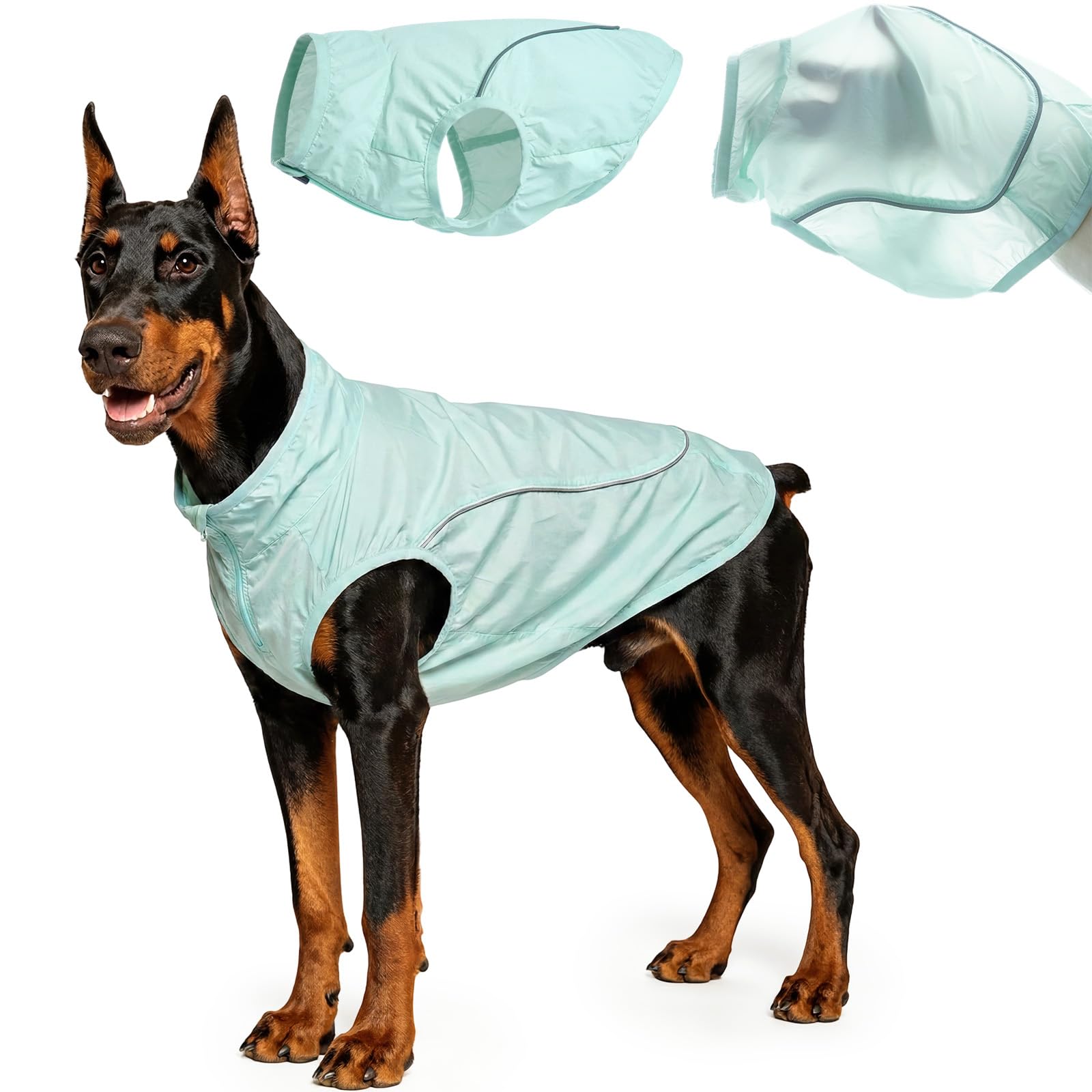 Chemise de soleil pour chien avec bande réfléchissante et tissu respirant à séchage rapide