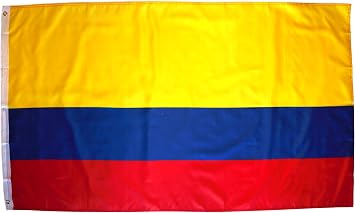 3x5 Colombia Flag with Two Brass Grommets, Double Stitched Edges, and 100% Polyester Fabric Flag of Colombia, Bandera de Colombia, Colombian Flag, Flag of Colombia