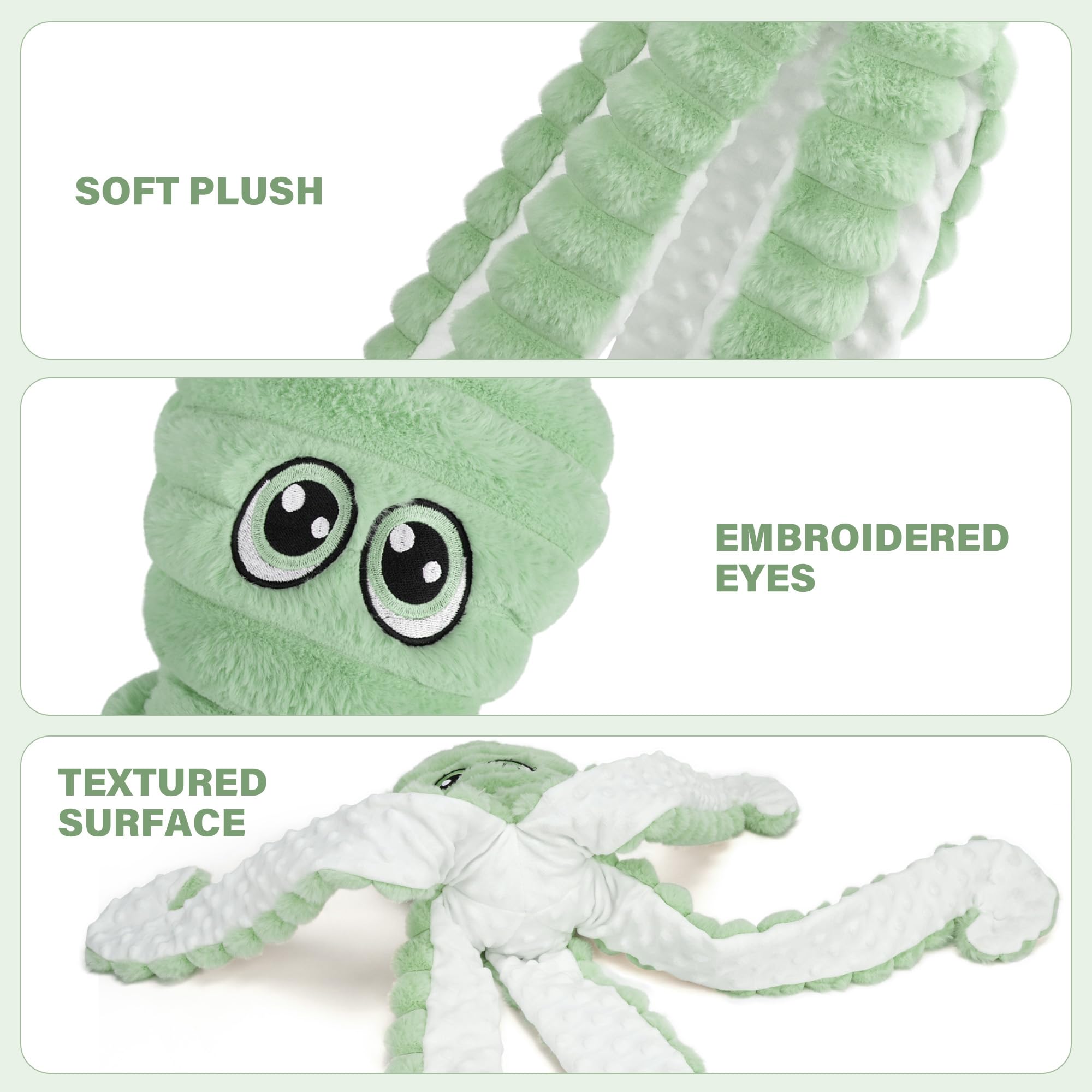 Prime Pets Dog Toys for Large Dogs 27” Extra Large Plush Octopus Dog Toy - Image 4