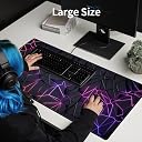 CYOFQD Large Desk Mouse Mat, Extended Gaming, Office Keyboard Pad, Waterproof Non-Slip Surface, Stitched Edge Anti-Fray Thick Fabric Rubber Base Mat for Home Laptop Study or Work Setup gallery image