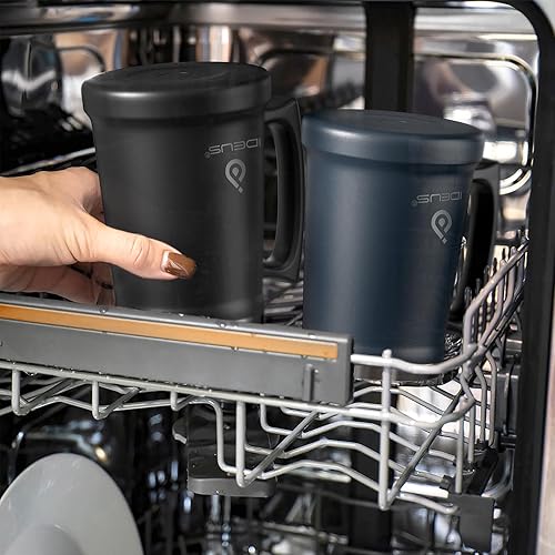 Miniatura 9 de Ideus Vaso de cerveza aislado, 2432 onzas, taza de cerveza de doble pared de acero inoxidable, vaso gigante para cerveza de metal con mango de