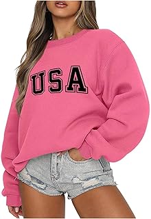 Amikadom Roupa de ajuste solto para mulheres inverno outono manga longa gola redonda moletom feminino 2023 moderno