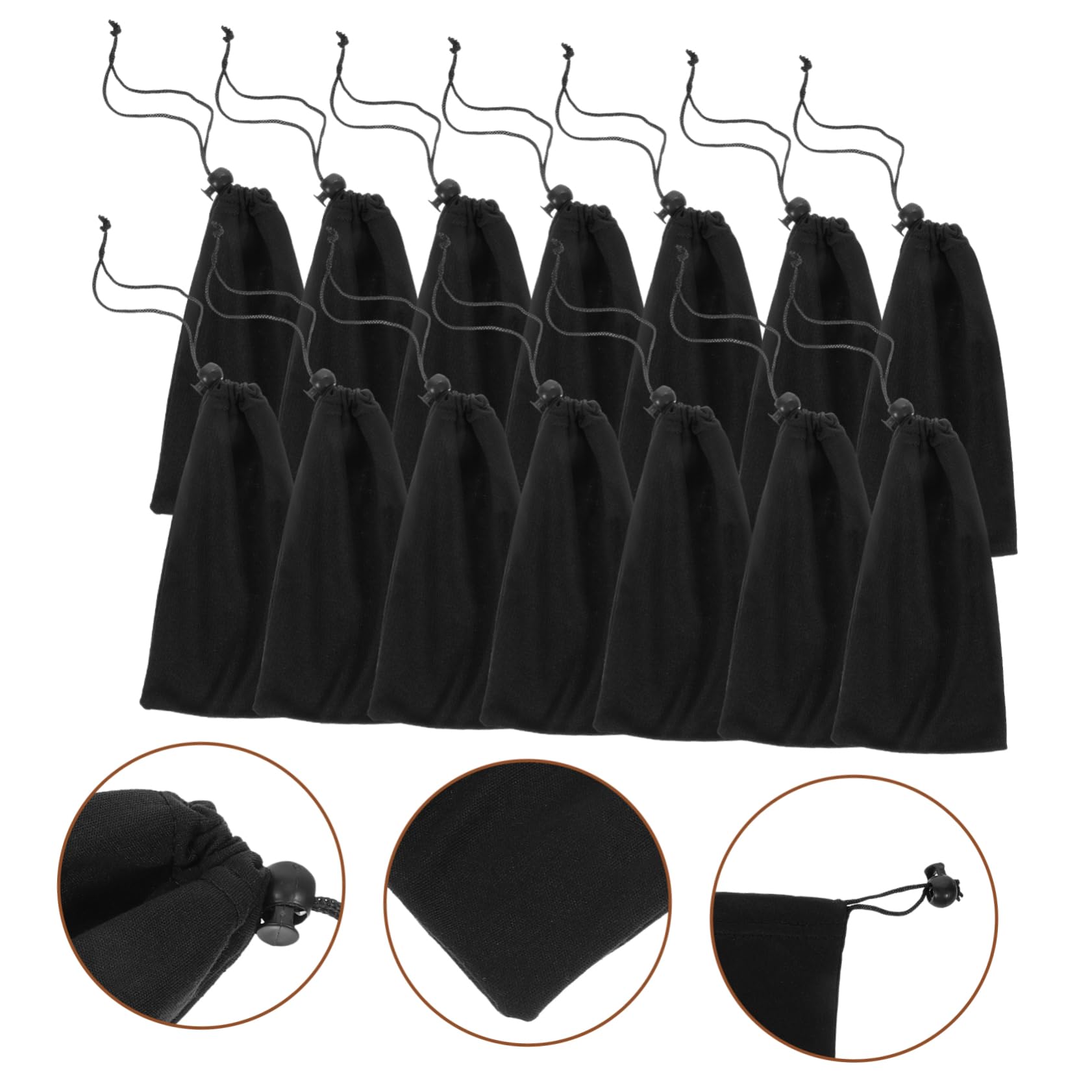 GALPADA Aufbewahrungstasche Für Sonnenbrillen Beutel Mit Kordelzug Brillentragetasche Make-up-organizer-tasche Verschleißfeste Brillenetuis Lesebrillenbeutel Superfeine Faser Black