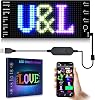 Programmable LED Sign,Scrolling Flexible Advertising Digital Signs,LED Car Sign,Control by Bluetooth APP Control,DIY Design Text, Patterns, Animations