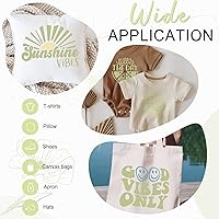 Vista 4 de Tintnut Vinilo de transferencia de calor de invierno verde pera de invierno, rollo HTV de 10 pulgadas x 6 pies, vinilo HTV de color sólido