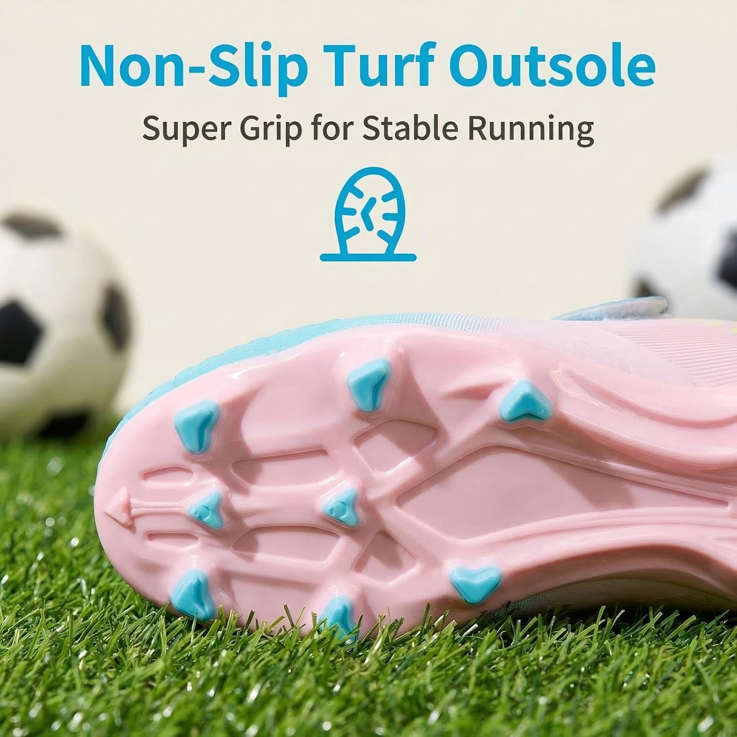 MAIZUN Soccer Cleats Kids Boys Girls Outdoor Athletic Football Shoes