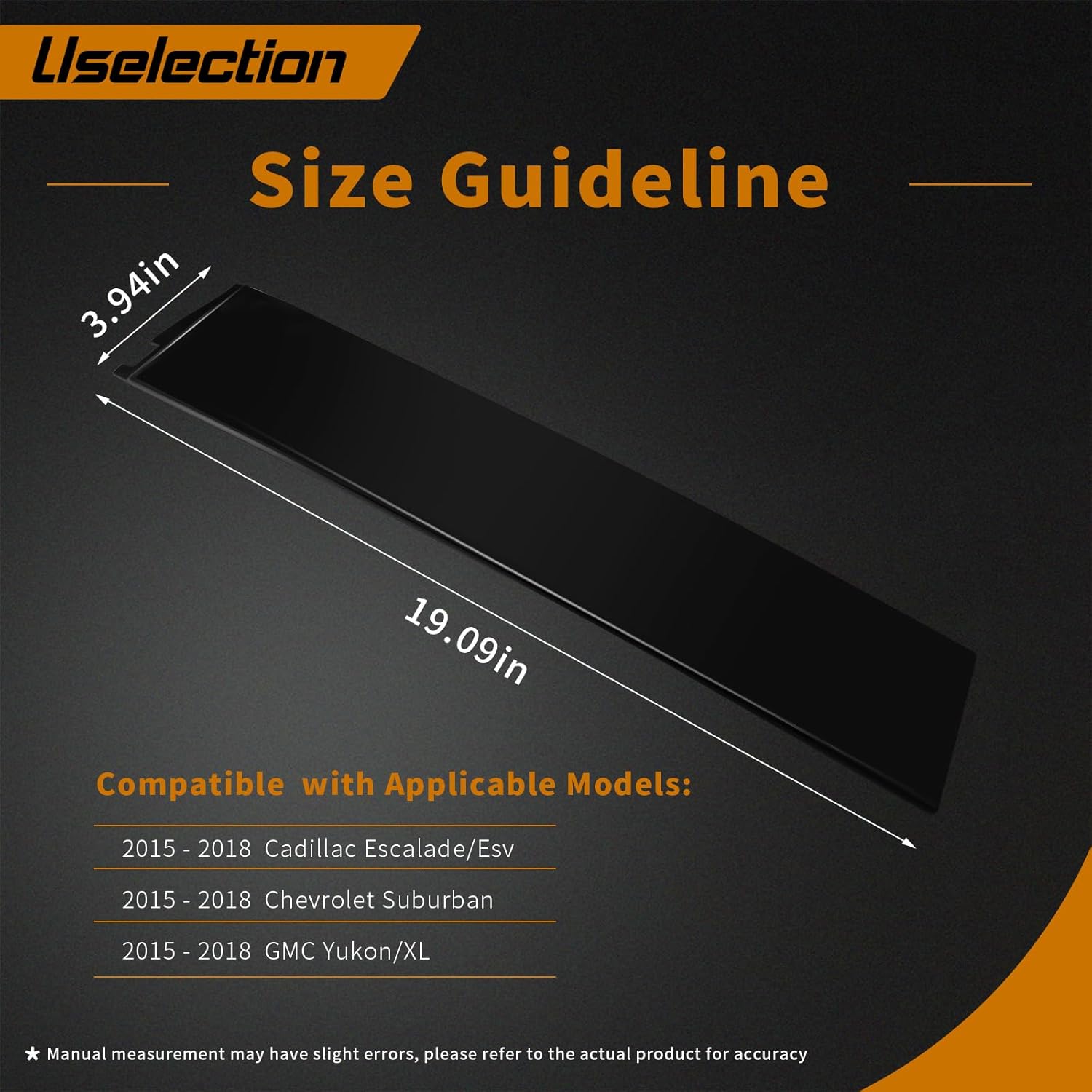 926-241 926-242 B Pillar Window Trim Door Molding Left Side Replacement for Cadillac Escalade ESV,GMC Yukon XL,4-Door Sport Utility 2015 2016 2017 2018 2019 2020 (926-241&926-242)