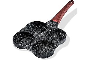 4 Holes Egg Pan for Gas Stove Induction Cookware, Non Stick Pancake Frying Pan