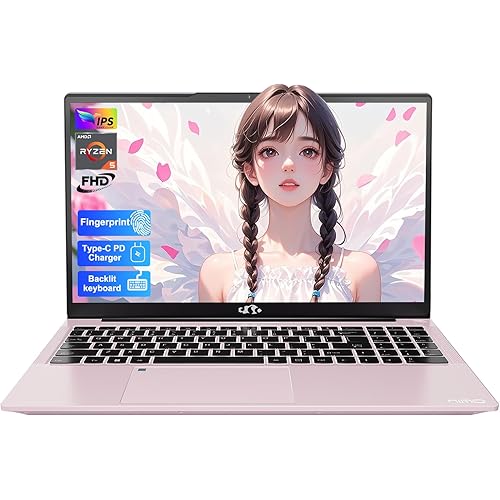 NIMO 15.6'' FHD IPS Student-Laptop-Computer - 16GB RAM 512GB SSD, AMD Ryzen 5(Beat i5-1135G7, 4 Cores Up to 3.7GHz), 65W Type-C, 2 Years Warranty, Fingerprint, Backlit Keyboard, Wi-Fi 5, BT5.2
