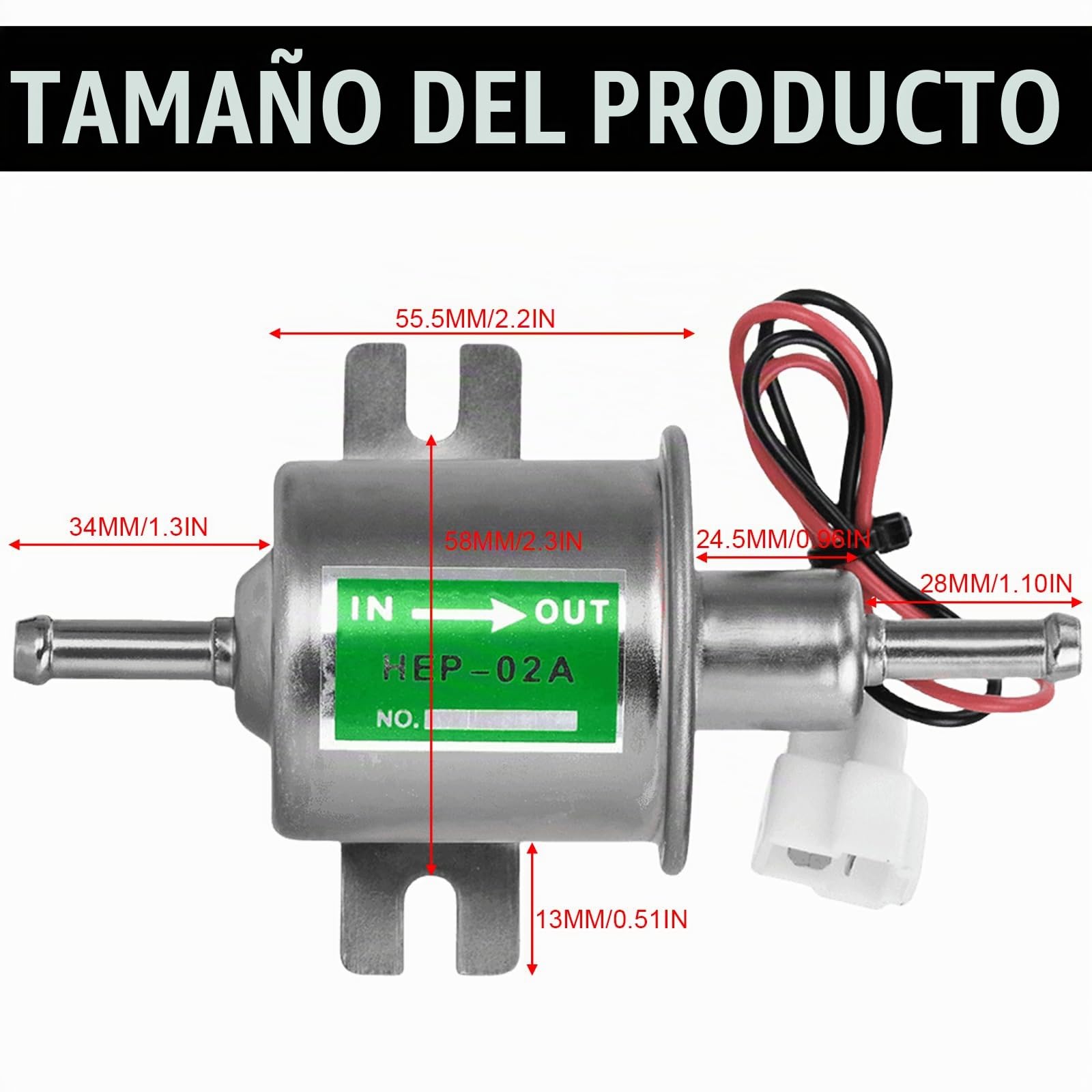 Bomba de combustible eléctrica, Universal 12V HEP-02A bomba diésel, bomba de gasolina eléctrica, bomba diésel de alta presión, bomba de combustible eléctrica de baja presión, bomba de combustible para
