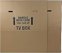 uBoxes TV Moving Boxes 2-Pack for 70" LCD/LED TVs - Heavy-Duty Double Wall, Expandable Fit for Safe Moves