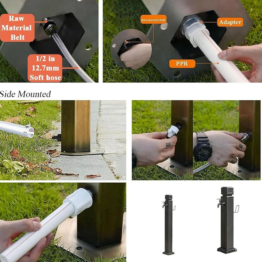 Riego de acero inoxidable de alta presión: perfecto para riego independiente de jardín, cuidado del paisaje, espacios al aire libre y mantenimiento de plantas.