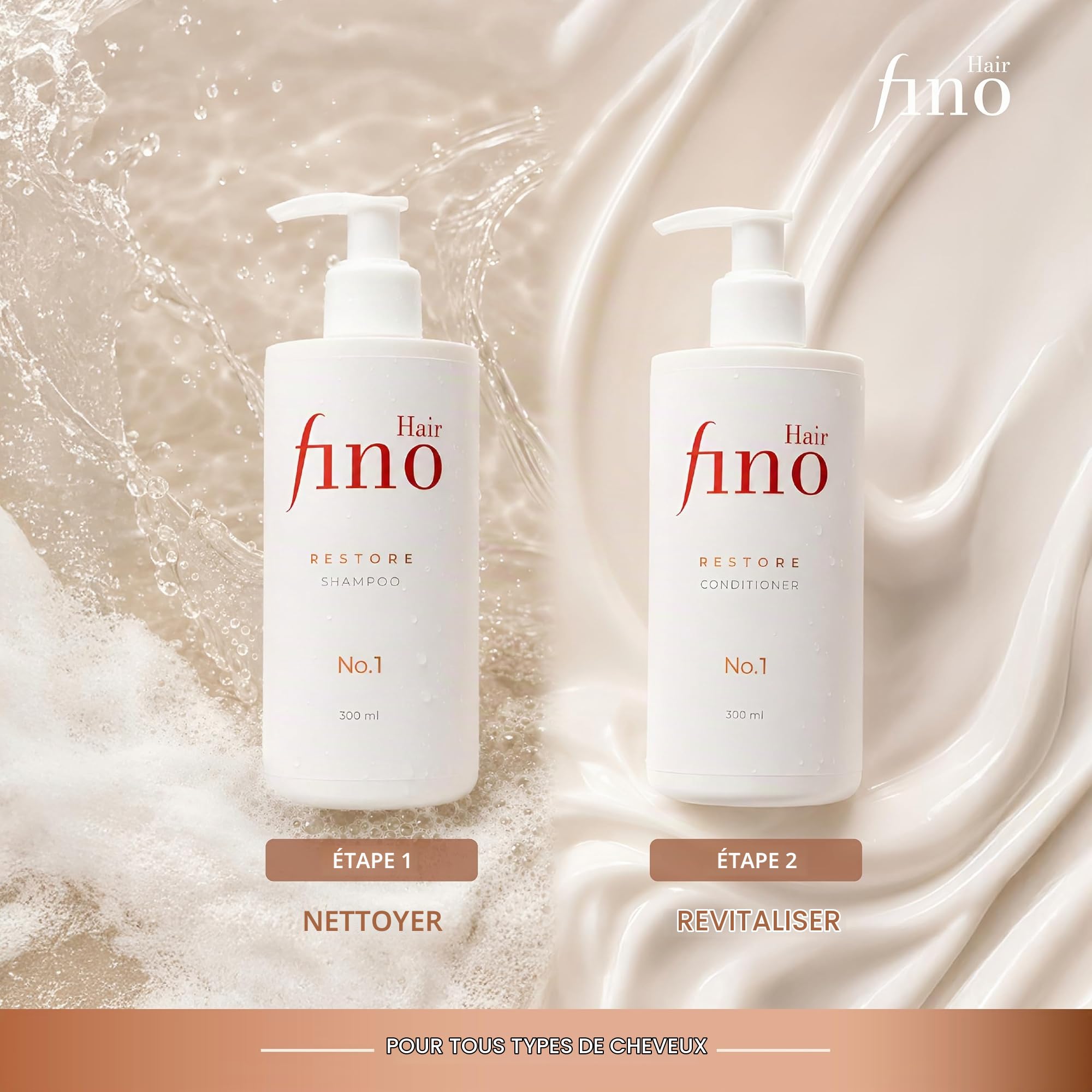 fino Hair RESTORE Duo Shampooing & Après-shampooing No.1 - cheveux abîmés