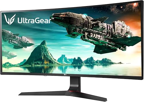 LG 34GL750-B Ultragear Gaming Monitor 34 21: 9 Curved Wfhd (2560 X 1080) IPS Display, 144Hz Refresh Rate, NVIDIA G-SYNC Compatible, Adaptive-Sync Technology, HDR10, 144Hz Refresh Rate - Black