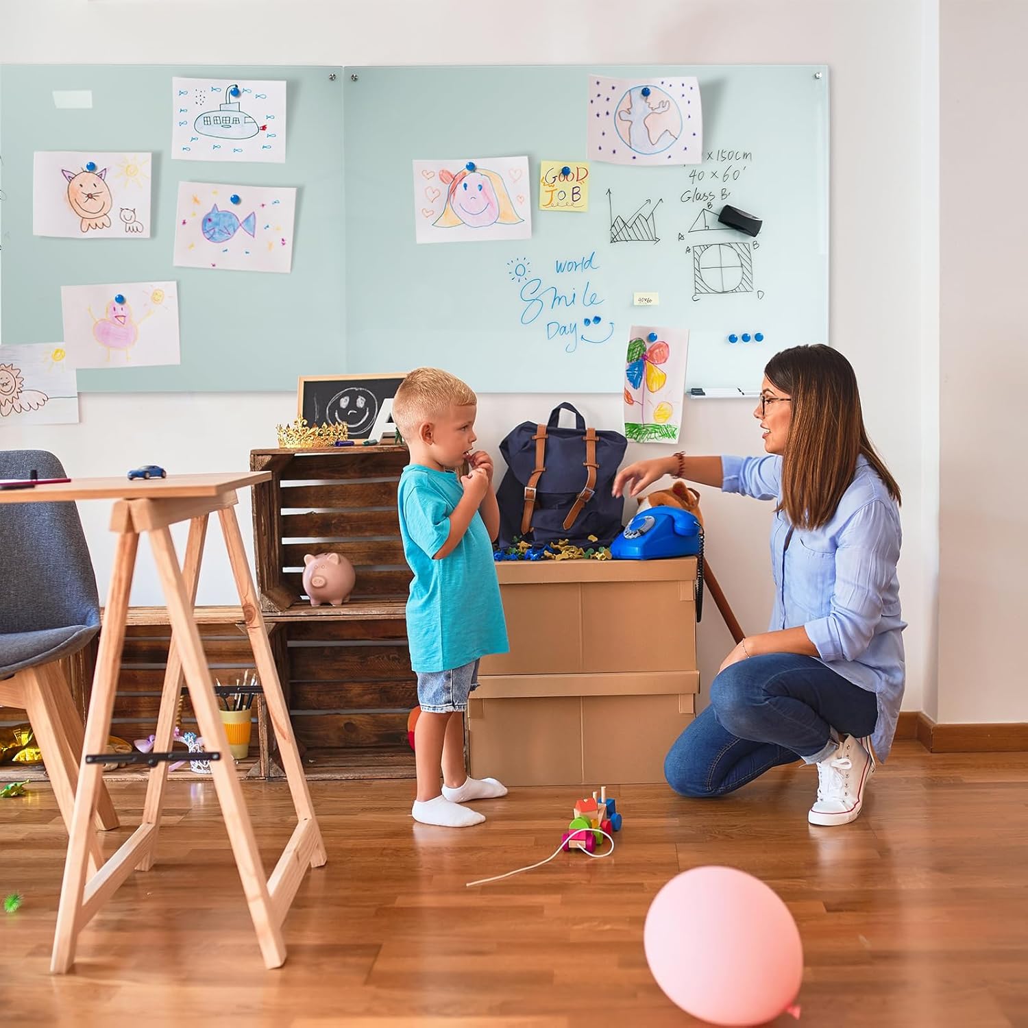 magnetic glass dry erase board 36"x60" glass whiteboard 36"x60" wall mounted white glassboard frameless writing glassboard for office school home shop 36"w x 60"h glassboard white