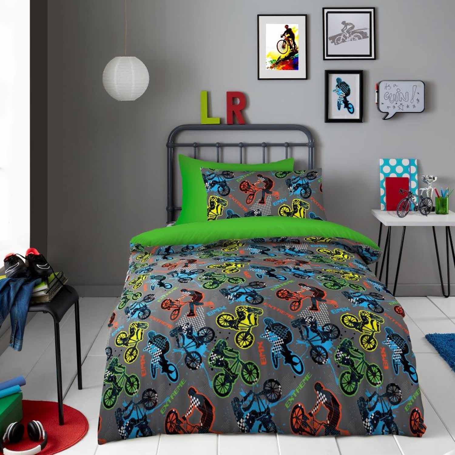 GC GAVENO CAVAILIA Microfiber Kids Duvet Covers Single (135x200 cm) | Extra Soft Kids Boys Bedding | Comfortable 2 Piece Quilt Cover with Pillowcase | Washable Linen