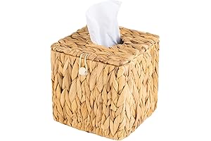 Water Hyacinth Tissue Box Cover Square for Bathroom