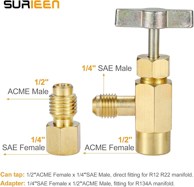 Válvula de Can Tap R134A, Punzón para Lata de Refrigerante miniatura 2
