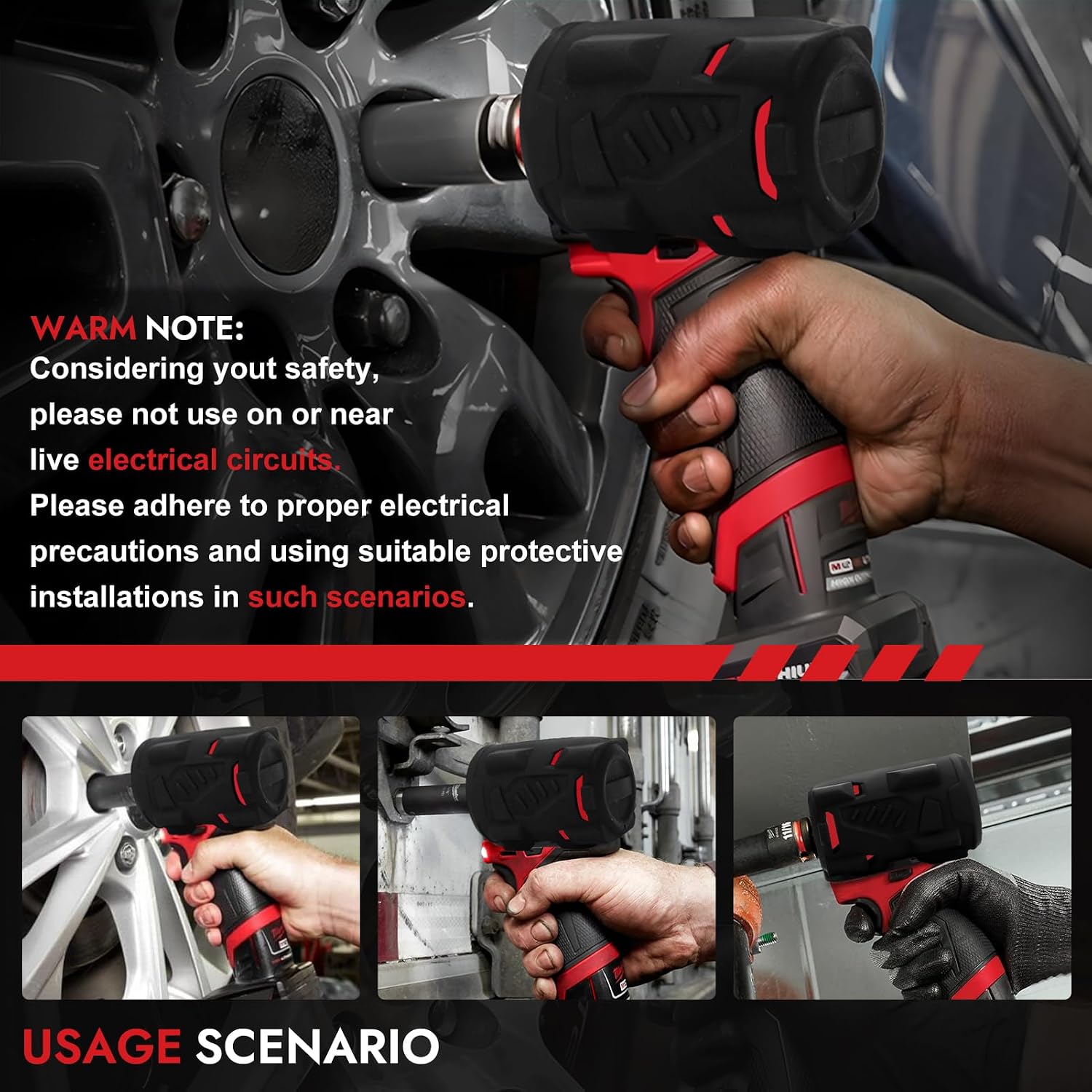 2854-20 2855-20 and 2855P-20 Impact Wrench Protective Boot Cover for Milwaukee M18 3/8" 1/2" Impact Wrench(49-16-2854)